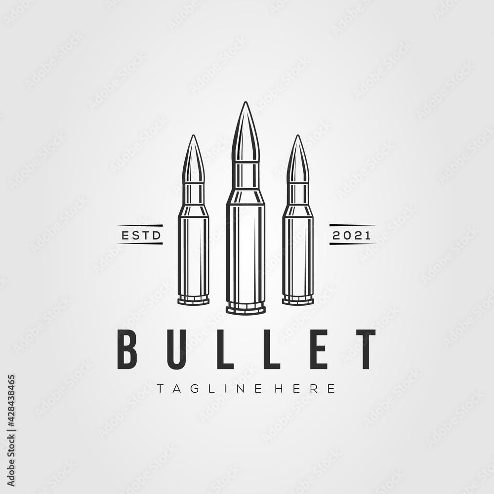 ammo line art logo template vector illustration design. simple isolated bullet, ammunition line art symbol ammo line art logo template vector illustration design. simple isolated bullet, ammunition line art symbol