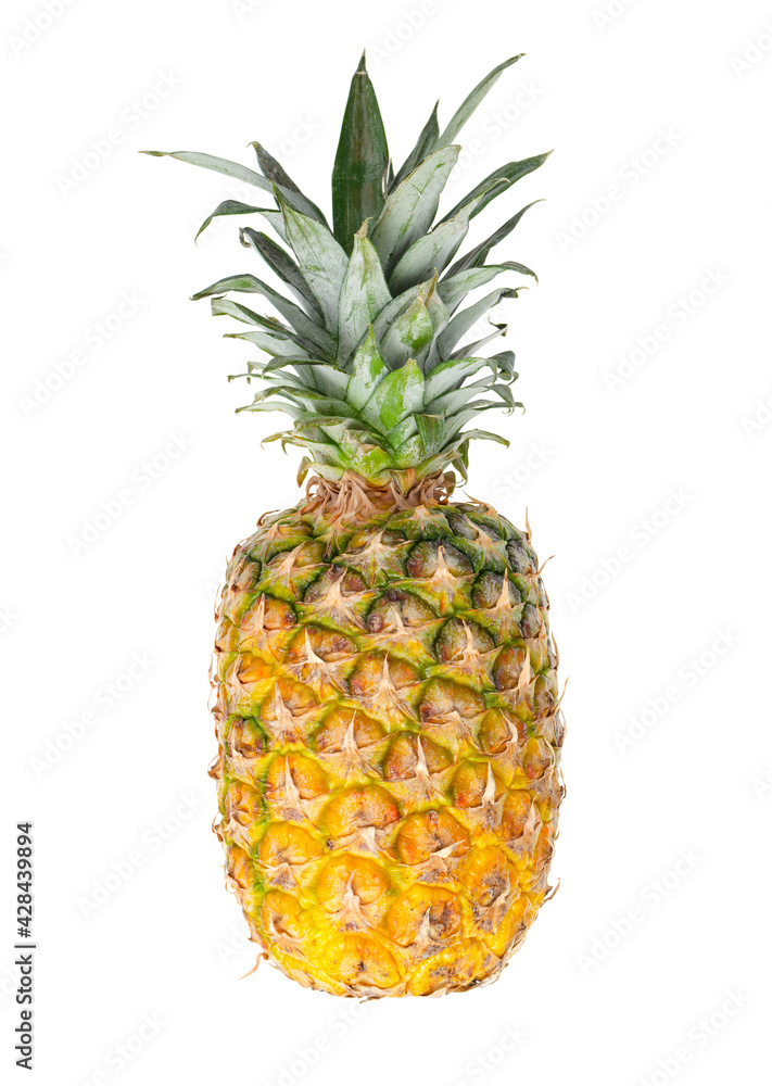 Ripe sweet pineapple isolated on white background Ripe sweet pineapple isolated on white background