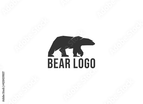 bear logo in white backgroud