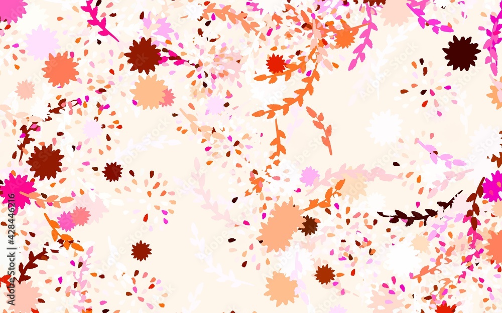 Light Red vector elegant background with flowers