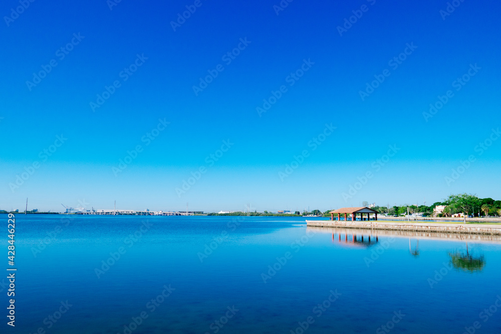 Morning landscape of Tampa Bay beach Morning landscape of Tampa Bay beach