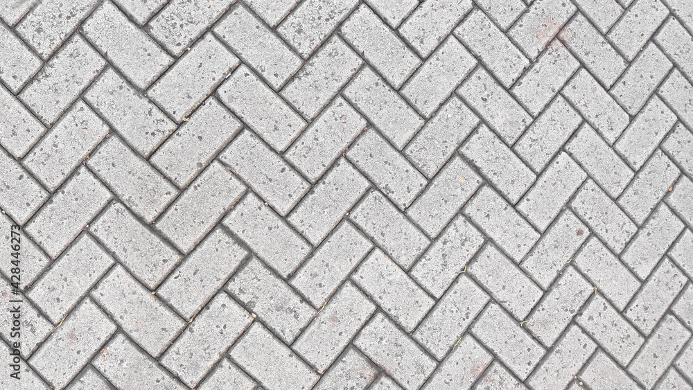 Texture of the pavements on street