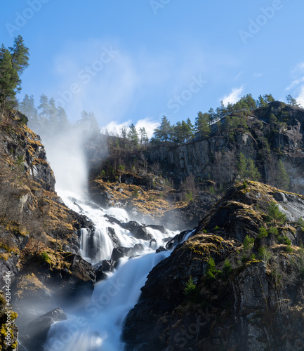 Latefossen or Latefoss is a waterfall located in the municipality of Ullensvang in Vestland County  Norway  Scandinavia