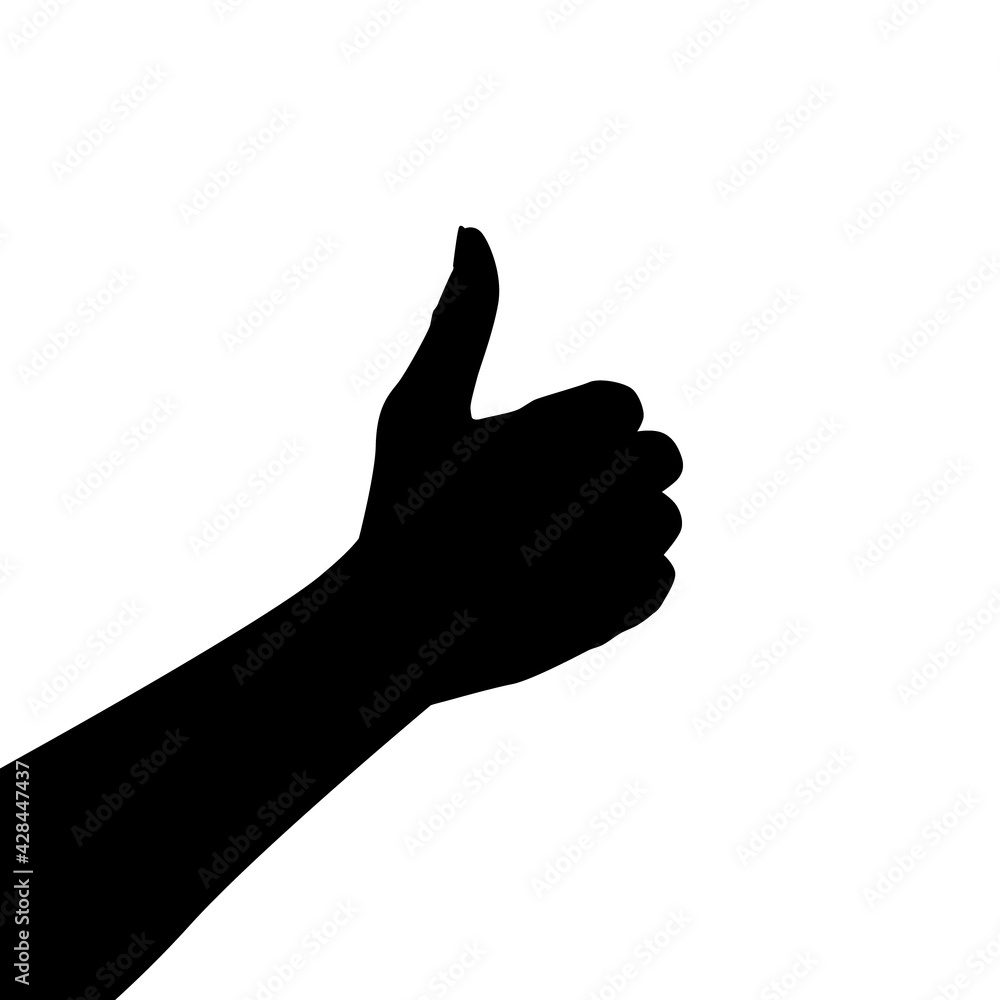 Thumbs up icon vector silhouette illustration
Thumbs up icon vector silhouette illustration