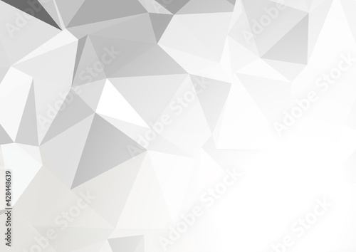 Abstract low poly background in monochrome