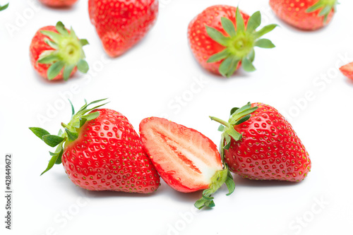 Fototapeta Naklejka Na Ścianę i Meble -  Red berry strawberry isolated on white background- Image