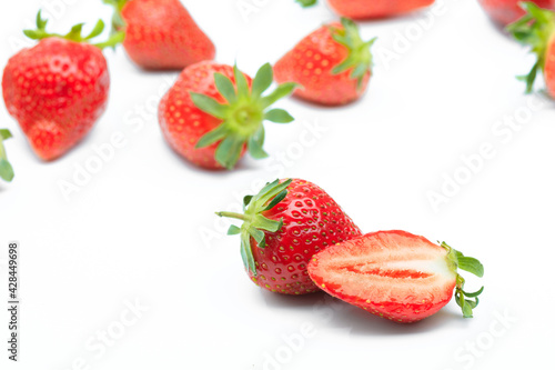 Red berry strawberry isolated on white background- Image