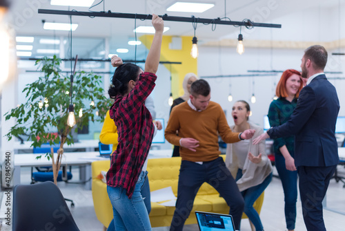 Billede på lærred Business winners