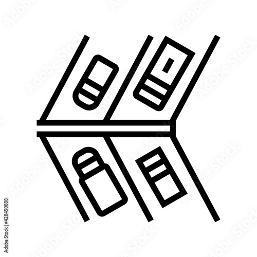 market parking line icon vector. market parking sign. isolated contour symbol black illustration