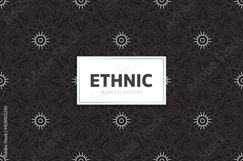 Seamless tribal texture geometric design