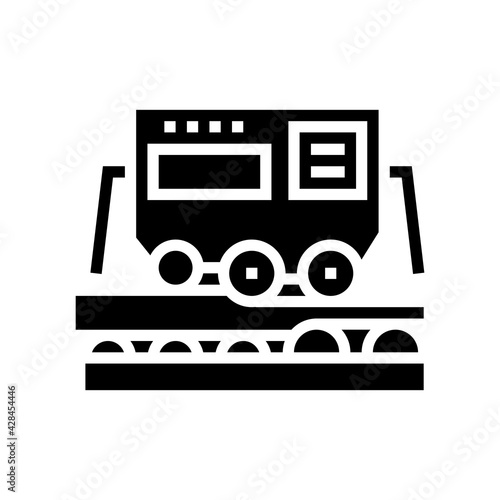 transportation aluminium production line icon vector. transportation aluminium production sign. isolated contour symbol black illustration
