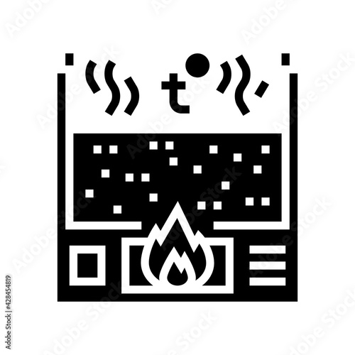 decomposition aluminium production line icon vector. decomposition aluminium production sign. isolated contour symbol black illustration