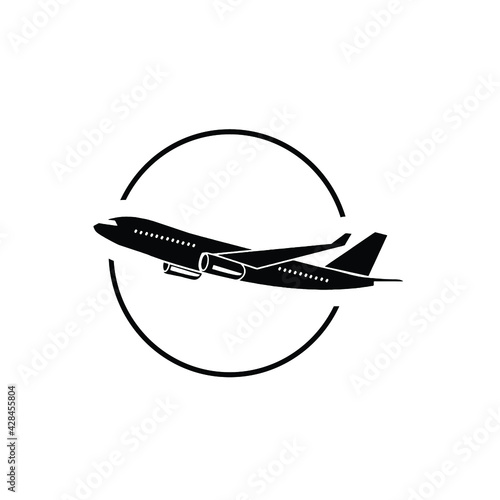 airplane transport logo vector