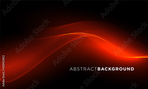 elegant  red glowing wave abstract background