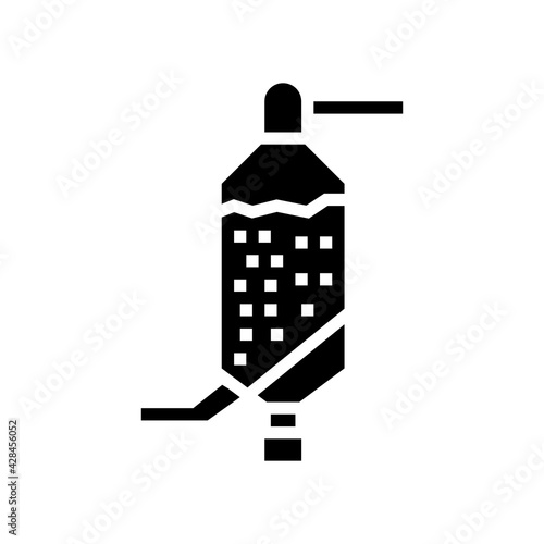 leaching aluminium production line icon vector. leaching aluminium production sign. isolated contour symbol black illustration
