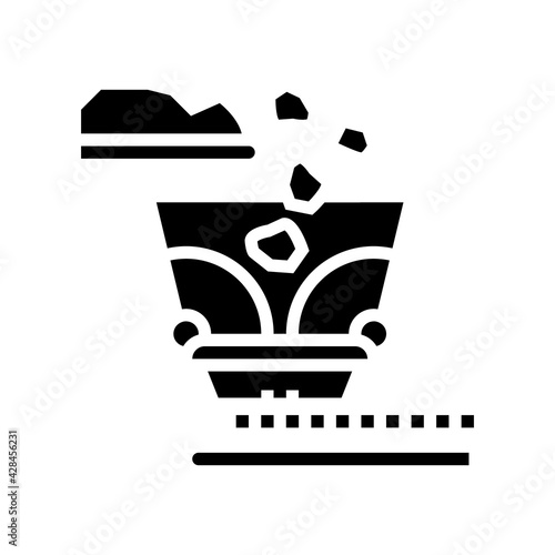 splitting up aluminium production line icon vector. splitting up aluminium production sign. isolated contour symbol black illustration