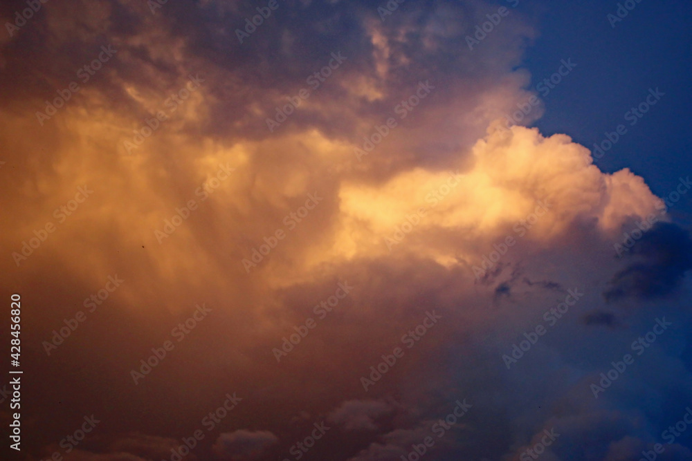 Storm clouds in the evening light Storm clouds in the evening light