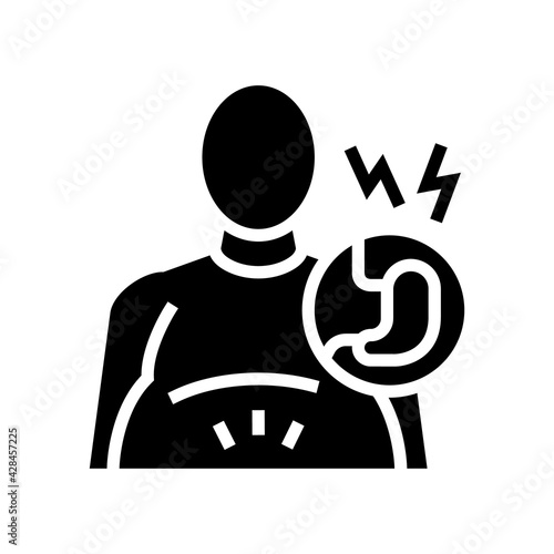 before bariatric line icon vector. before bariatric sign. isolated contour symbol black illustration