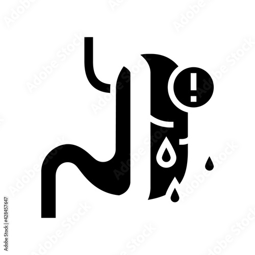 risk of complications, severe bleeding line icon vector. risk of complications, severe bleeding sign. isolated contour symbol black illustration