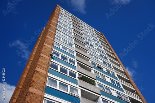 1960s high rise apartment tower at Munden View, Garsmouth Way, Watford