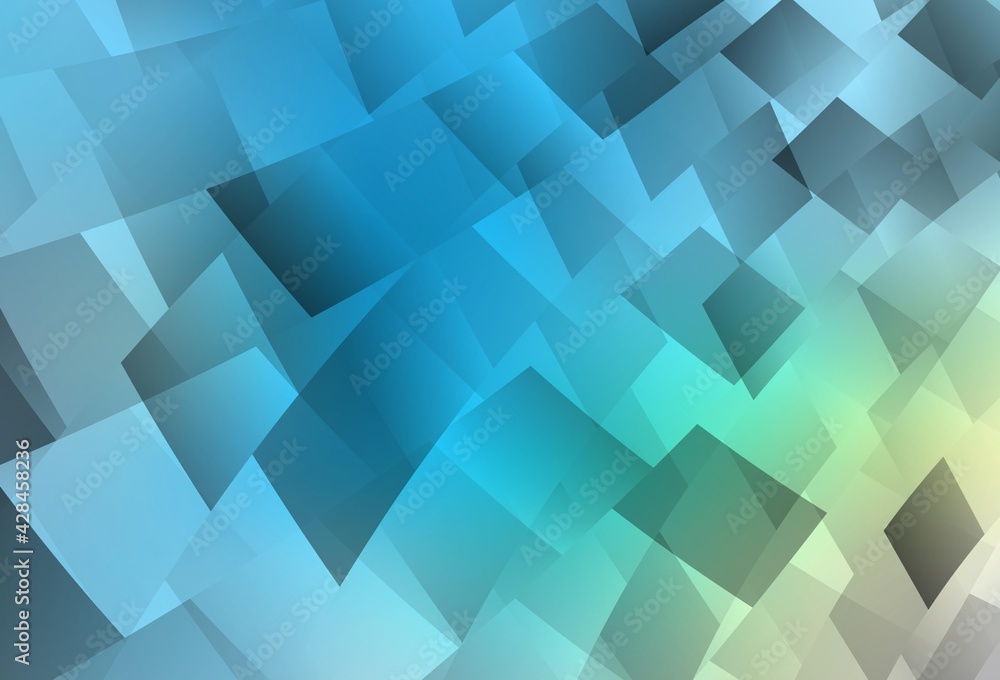 Light Blue, Green vector background with rectangles. Light Blue, Green vector background with rectangles.