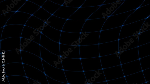 Abstract digital background of glowing lines and points