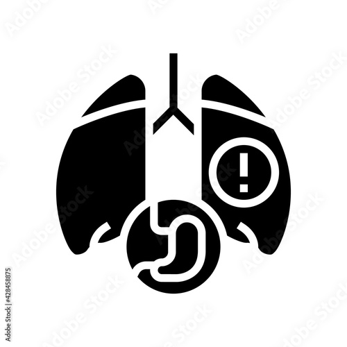 lung or breathing problems line icon vector. lung or breathing problems sign. isolated contour symbol black illustration