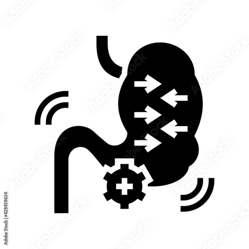 narrowing of stomach bariatric line icon vector. narrowing of stomach bariatric sign. isolated contour symbol black illustration