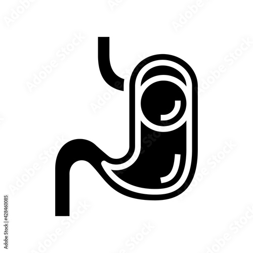 bloating bariatric line icon vector. bloating bariatric sign. isolated contour symbol black illustration