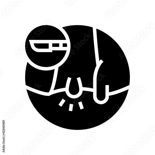 hemorrhoids disease line icon vector. hemorrhoids disease sign. isolated contour symbol black illustration