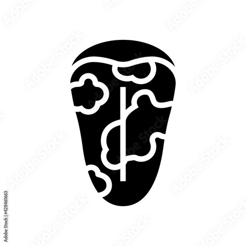 glossitis disease line icon vector. glossitis disease sign. isolated contour symbol black illustration