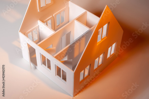 Model of a house without a ...