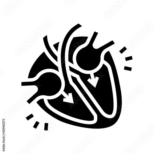 diastole disease line icon vector. diastole disease sign. isolated contour symbol black illustration