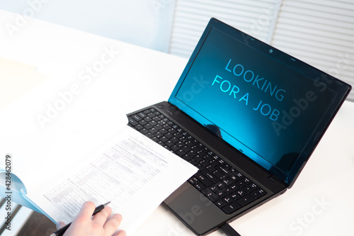 Looking for a job. Concept ...