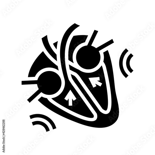 systole disease line icon vector. systole disease sign. isolated contour symbol black illustration