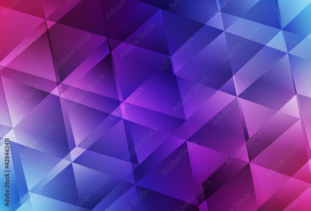 Dark Pink, Blue vector triangle mosaic template. Dark Pink, Blue vector triangle mosaic template.