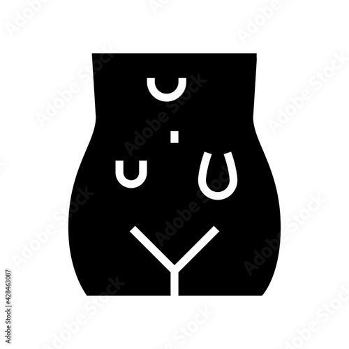 abdominal hernias disease line icon vector. abdominal hernias disease sign. isolated contour symbol black illustration