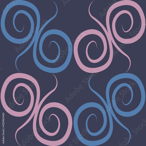 Seamless texture, pattern on a square background - colored curls. Abstraction. Background for a website or blog, wallpaper, textiles, packaging.