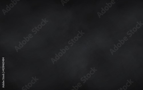 Realistic black chalkboard background. Dirty blackboard texture. Blank clasroom board. Space for advertising text and restaurant menu. Vector illustration.
