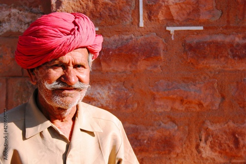 Old Indian man in turban