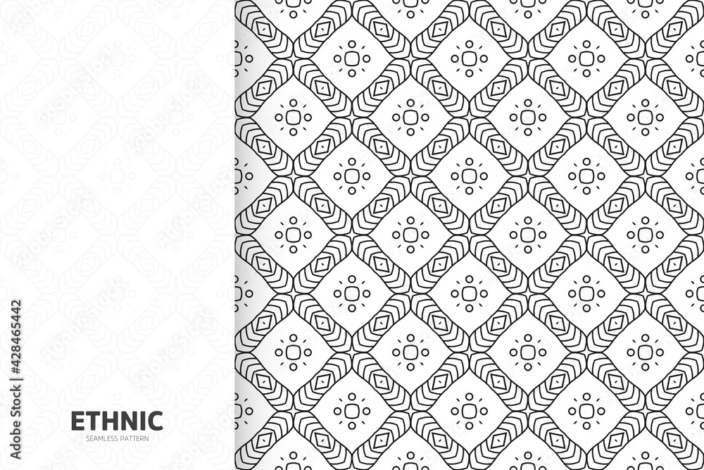 Fototapeta premium Seamless tribal texture geometric design