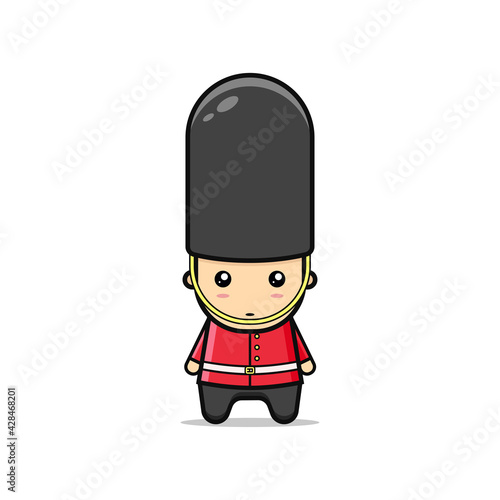Queens guard kawaii illustration vector graphics