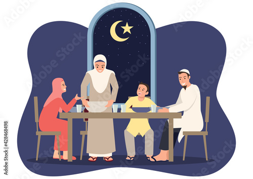 Suhoor and Iftar with family during Ramadan month