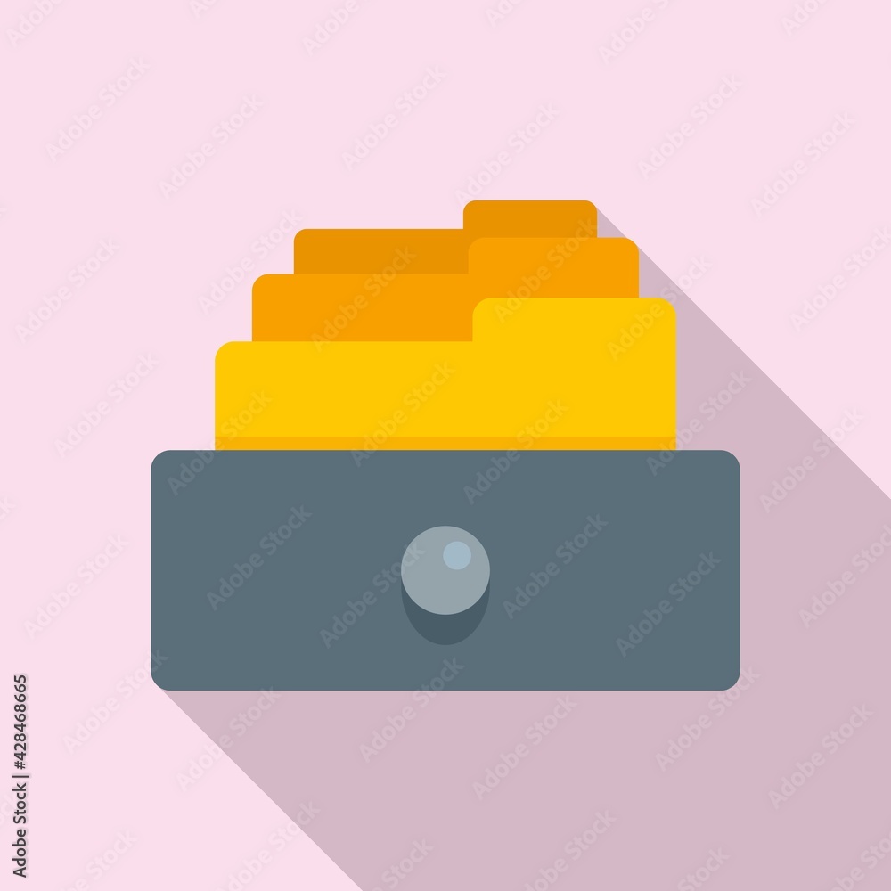 Copy storage documents icon, flat style Copy storage documents icon, flat style