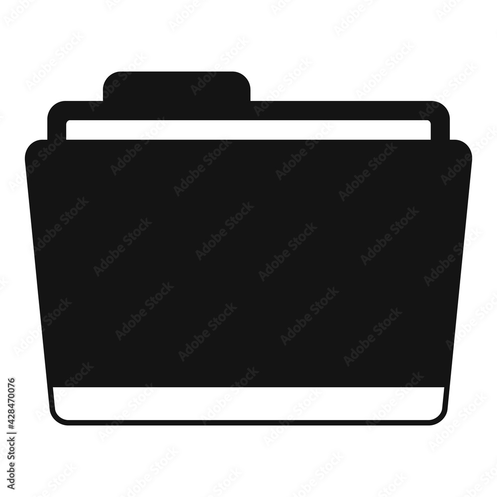 Flow folder icon, simple style Flow folder icon, simple style