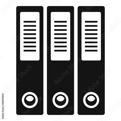 Plastic folders icon, simple style