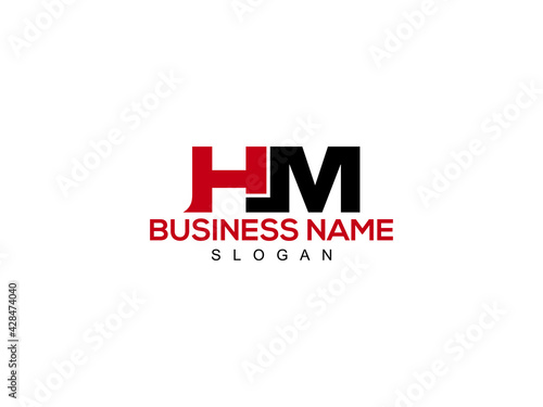 Letter HM Logo, hm logo icon vector for business