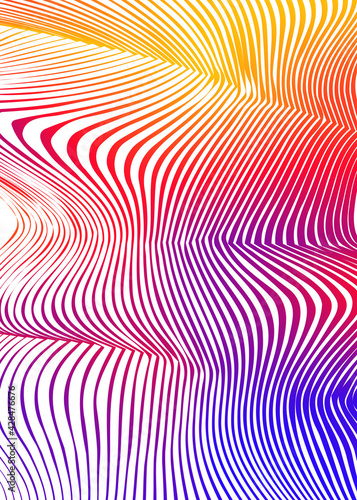 Modern colorful flow poster. Wave Liquid shape in rainbow color reflects flare background. Art design for your design project. Vector illustration EPS10 or booklet layout  wellness leaflet  newsletter
