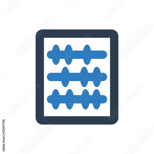 Abacus calculating icon