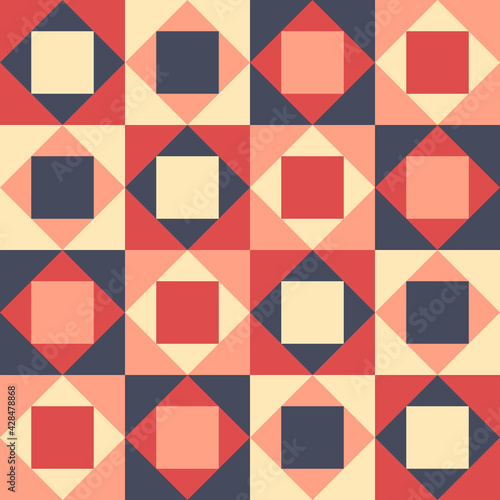 Abstract pattern in patchwork style. Seamless vector.